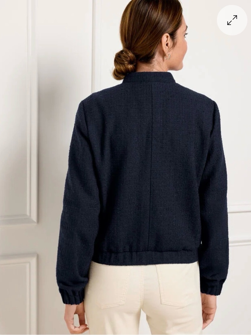 Talbots TWEED BOMBER JACKET NWT Size L - Picture 2 of 12